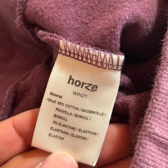 Horze Womens Equestrian Riding Pants Tights Burgundy Diamond Knee Patch Size 24 - Picture 9 of 10